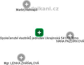 Společenství vlastníků jednotek Ukrajinská 541/11, Brno - náhled vizuálního zobrazení vztahů obchodního rejstříku