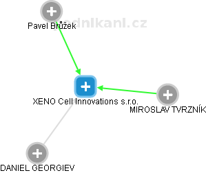 XENO Cell Innovations s.r.o. - náhled vizuálního zobrazení vztahů obchodního rejstříku