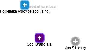 Cool Brand a.s. - náhled vizuálního zobrazení vztahů obchodního rejstříku