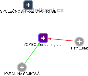 YOMBO Consulting a.s. - náhled vizuálního zobrazení vztahů obchodního rejstříku