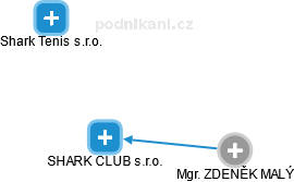 SHARK CLUB s.r.o. - náhled vizuálního zobrazení vztahů obchodního rejstříku