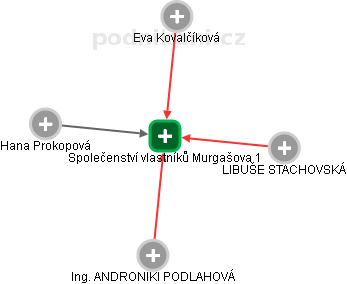 Společenství vlastníků Murgašova 1 - náhled vizuálního zobrazení vztahů obchodního rejstříku