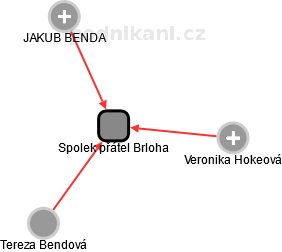 Spolek přátel Brloha - náhled vizuálního zobrazení vztahů obchodního rejstříku