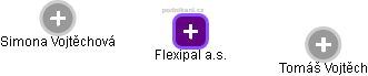 Flexipal a.s. - náhled vizuálního zobrazení vztahů obchodního rejstříku