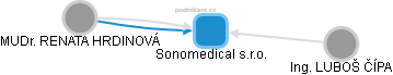 Sonomedical s.r.o. - náhled vizuálního zobrazení vztahů obchodního rejstříku