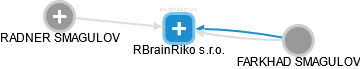 RBrainRiko s.r.o. - náhled vizuálního zobrazení vztahů obchodního rejstříku