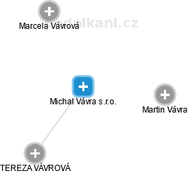 Michal Vávra s.r.o. - náhled vizuálního zobrazení vztahů obchodního rejstříku