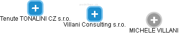 Villani Consulting s.r.o. - náhled vizuálního zobrazení vztahů obchodního rejstříku