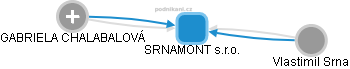 SRNAMONT s.r.o. - náhled vizuálního zobrazení vztahů obchodního rejstříku