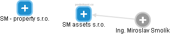 SM assets s.r.o. - náhled vizuálního zobrazení vztahů obchodního rejstříku