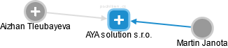 AYA solution s.r.o. - náhled vizuálního zobrazení vztahů obchodního rejstříku