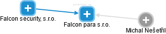 Falcon para s.r.o. - náhled vizuálního zobrazení vztahů obchodního rejstříku