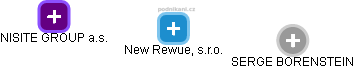 New Rewue, s.r.o. - náhled vizuálního zobrazení vztahů obchodního rejstříku