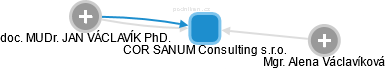 COR SANUM Consulting s.r.o. - náhled vizuálního zobrazení vztahů obchodního rejstříku