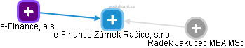 e-Finance Zámek Račice, s.r.o. - náhled vizuálního zobrazení vztahů obchodního rejstříku