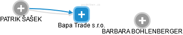 Bapa Trade s.r.o. - náhled vizuálního zobrazení vztahů obchodního rejstříku
