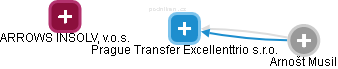 Prague Transfer Excellenttrio s.r.o. - náhled vizuálního zobrazení vztahů obchodního rejstříku
