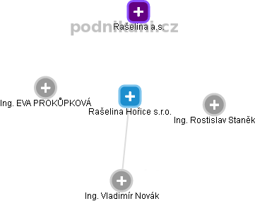 Rašelina Hořice s.r.o. - náhled vizuálního zobrazení vztahů obchodního rejstříku