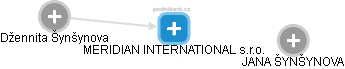 MERIDIAN INTERNATIONAL s.r.o. - náhled vizuálního zobrazení vztahů obchodního rejstříku