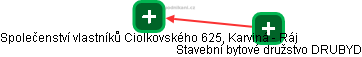 Společenství vlastníků Ciolkovského 625, Karviná - Ráj - náhled vizuálního zobrazení vztahů obchodního rejstříku