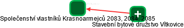 Společenství vlastníků Krasnoarmejců 2083, 2084, 2085 - náhled vizuálního zobrazení vztahů obchodního rejstříku