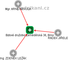Bytové družstvo Zemědělská 36, Brno - náhled vizuálního zobrazení vztahů obchodního rejstříku