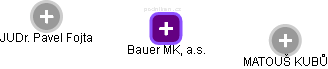 Bauer MK, a.s. - náhled vizuálního zobrazení vztahů obchodního rejstříku