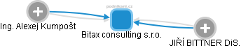 Bitax consulting s.r.o. - náhled vizuálního zobrazení vztahů obchodního rejstříku