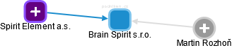 Brain Spirit s.r.o. - náhled vizuálního zobrazení vztahů obchodního rejstříku
