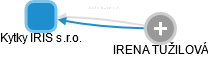 Kytky IRIS s.r.o. - náhled vizuálního zobrazení vztahů obchodního rejstříku