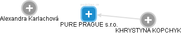 PURE PRAGUE s.r.o. - náhled vizuálního zobrazení vztahů obchodního rejstříku
