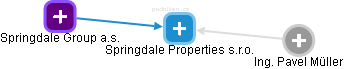 Springdale Properties s.r.o. - náhled vizuálního zobrazení vztahů obchodního rejstříku