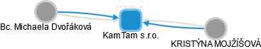KamTam s.r.o. - náhled vizuálního zobrazení vztahů obchodního rejstříku