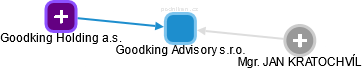 Goodking Advisory s.r.o. - náhled vizuálního zobrazení vztahů obchodního rejstříku