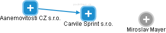 Carvile Sprint s.r.o. - náhled vizuálního zobrazení vztahů obchodního rejstříku