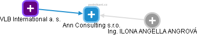 Ann Consulting s.r.o. - náhled vizuálního zobrazení vztahů obchodního rejstříku