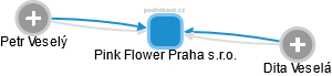Pink Flower Praha s.r.o. - náhled vizuálního zobrazení vztahů obchodního rejstříku