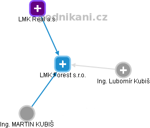 LMK Forest s.r.o. - náhled vizuálního zobrazení vztahů obchodního rejstříku