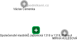 Společenství vlastníků Jažlovická 1318 a 1319, Praha 4 - náhled vizuálního zobrazení vztahů obchodního rejstříku