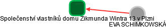 Společenství vlastníků domu Zikmunda Wintra 13 v Plzni - náhled vizuálního zobrazení vztahů obchodního rejstříku