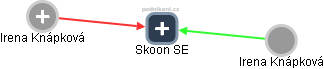 Skoon SE - náhled vizuálního zobrazení vztahů obchodního rejstříku