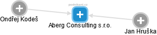 Aberg Consulting s.r.o. - náhled vizuálního zobrazení vztahů obchodního rejstříku