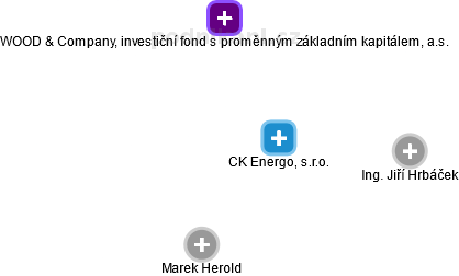 CK Energo, s.r.o. - náhled vizuálního zobrazení vztahů obchodního rejstříku