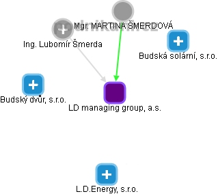 LD managing group, a.s. - náhled vizuálního zobrazení vztahů obchodního rejstříku