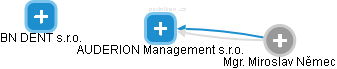 AUDERION Management s.r.o. - náhled vizuálního zobrazení vztahů obchodního rejstříku