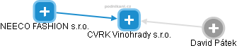 CVRK Vinohrady s.r.o. - náhled vizuálního zobrazení vztahů obchodního rejstříku