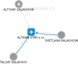 ALTINAS STAR s.r.o. - náhled vizuálního zobrazení vztahů obchodního rejstříku