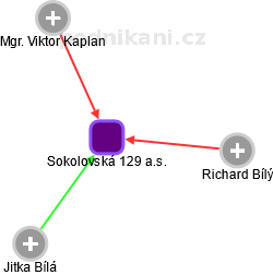 Sokolovská 129 a.s. - náhled vizuálního zobrazení vztahů obchodního rejstříku