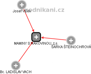 MAMINY S RAKOVINOU, z.s. - náhled vizuálního zobrazení vztahů obchodního rejstříku