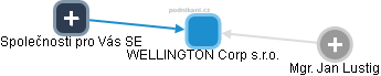 WELLINGTON Corp s.r.o. - náhled vizuálního zobrazení vztahů obchodního rejstříku